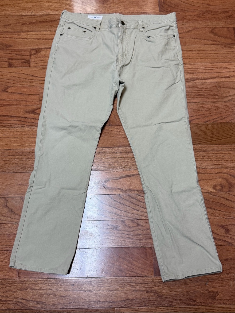 Onward Reserve Mens Classic Straight 5 Pocket Chino Khaki Pants Sz 36x30 (36x28)